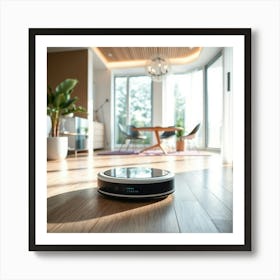 Asm A Smart Robot Clean The Floor Inside A Smart Home 96ace72b 3a61 408e B316 8631d235f59a Art Print