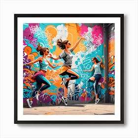 Graffiti Dancers Affiche