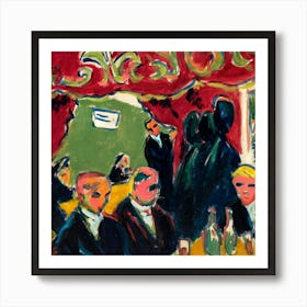 Edvard Munch'S Dinner Party Art Print