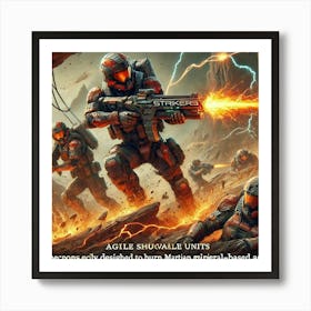 Phoenix Strikers Burning Through Armor Art Print