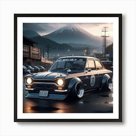 Ford Escort Wallpaper Art Print