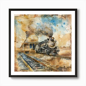 Vintage Steam Train 9 Art Print