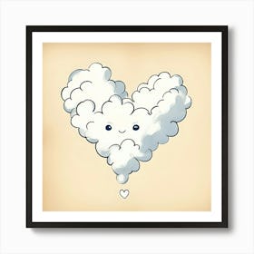 Heart Shaped Cloud Art Print