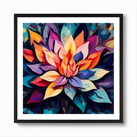 Lotus Flower Painting 2 Art Print