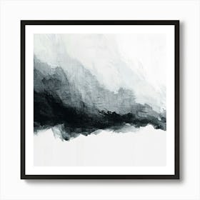 Abstract Black And White Painting 2 Art Print