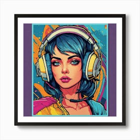 Portrait Of A Noctambule Girl Art Print