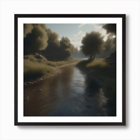 River In The Woods 26 Art Print