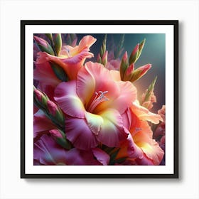 Gladioli flowers 2 Art Print