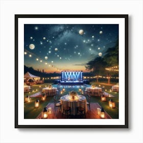 Starry Night Wedding Art Print