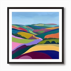 Colourful Abstract Exmoor National Park England 4 Art Print