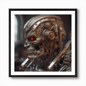 Robot Skeleton Art Print