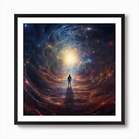 Man Standing In Space 1 Art Print