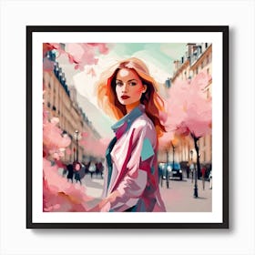 Woman In Paris Art Print