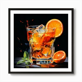 Glass Of Orange Juice Art Print