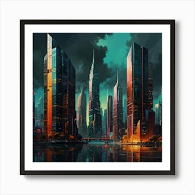 Futuristic Cityscape 8 Art Print