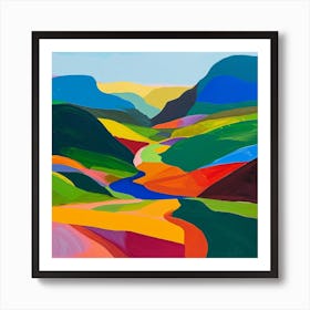 Colourful Abstract Crins National Park France 3 Art Print