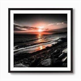 Sunset At The Beach 500 Art Print