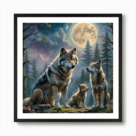 Wolf Family Art Print