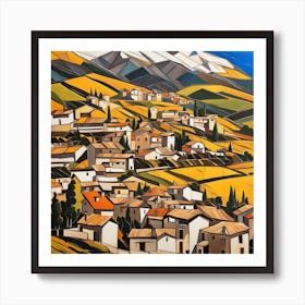 Village In The Mountains 1 Art Print