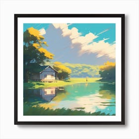 House By The Lake 2 Art Print