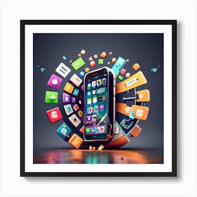 Mobile Phone Concept Art Print