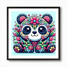 Sugar Skull Panda Art Print