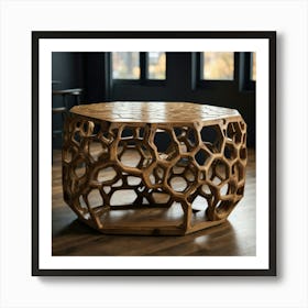 Honeycomb Design Inspired Coffee Table Art Print