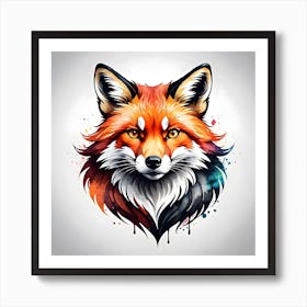 Fox Head 8 Art Print