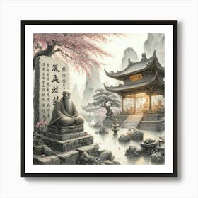 Chinese Buddha Art Print