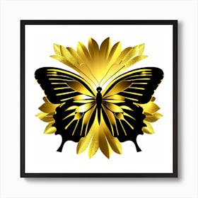 Gold Butterfly Art Print