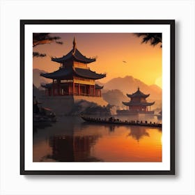 Chinese Pagoda Art Print