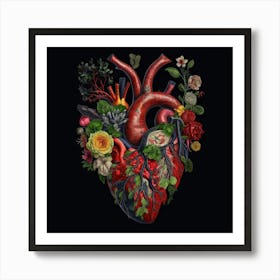 Heart Of Flowers Art Print