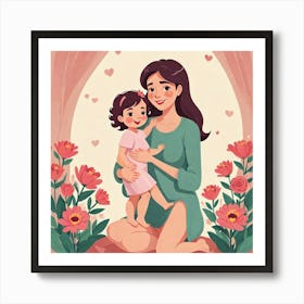 Mother And Daughter Art Print