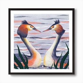 Birds In Love Art Print