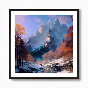 Beautiful Mountain scenery Art Print