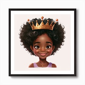 Black Girl With A Crown Art Print