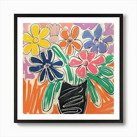 Floral Painting Matisse Style 1 Art Print