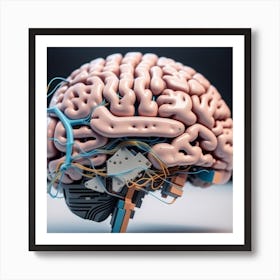Brain With Wires 6 Art Print