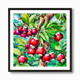 Pomegranate Tree Art Print