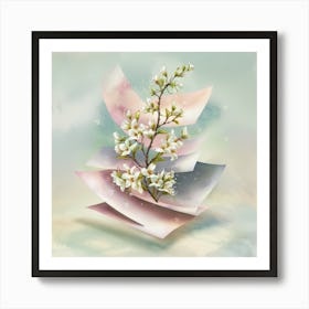 Paper Blossoms 1 Art Print