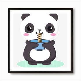 Limited Edition Kawaii Panda Bear Ramen Noodles Sweet Outfit Art Print