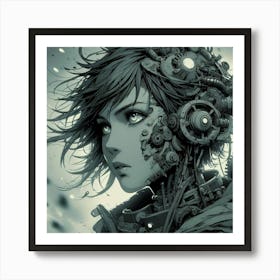 Robot Girl Art Print