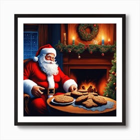 Christmas Santa 17 Art Print