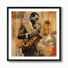 Saxophone Player 36 Art Print