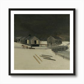 Barn At Night Art Print