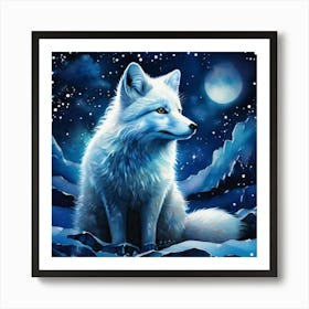 Fox In The Snow 1 Art Print