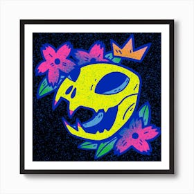 Chromadepth Lion Skull Art Print
