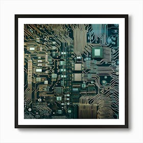 Circuit Board Background 1 Art Print