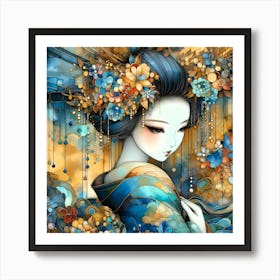 Creative Geisha Illustration 89 Art Print