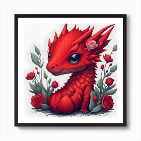 Red Dragon Art Print